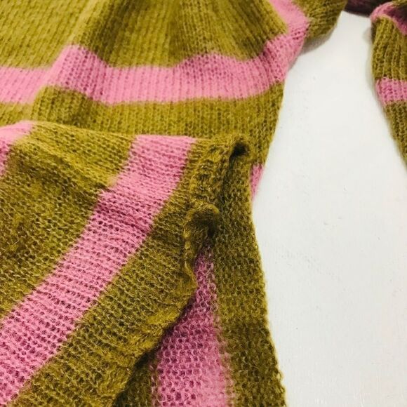 đčAnnâTaylor LoftâSweaterâOliveâStripedâMohair - Picture 8 of 8